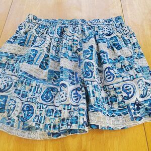Le Coq Sportif Womens Shorts Size L Large 15x15 Drawstring Blue White Polyester